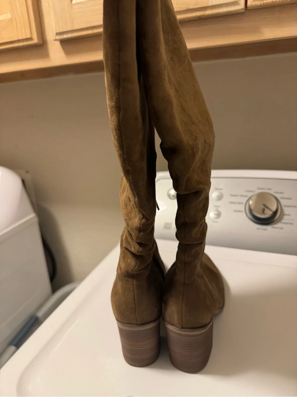 Universal Thread Tall Brown Suede under the Knee Pointed Boots